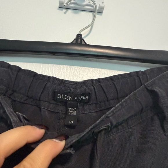 Eileen Fisher Gray Tencel Cargo Pants Size Small Drawstring with Pockets - Picture 2 of 4